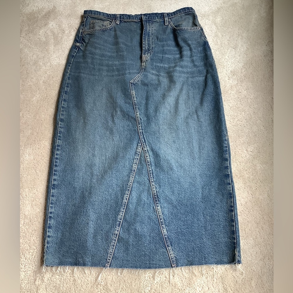 Maxi skirt,  Cotton:on denim raw edge US size 8